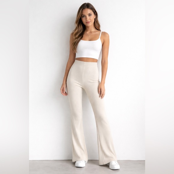 lululemon athletica Pants - lululemon athletica Cream High-Waist Boot Cut Pants